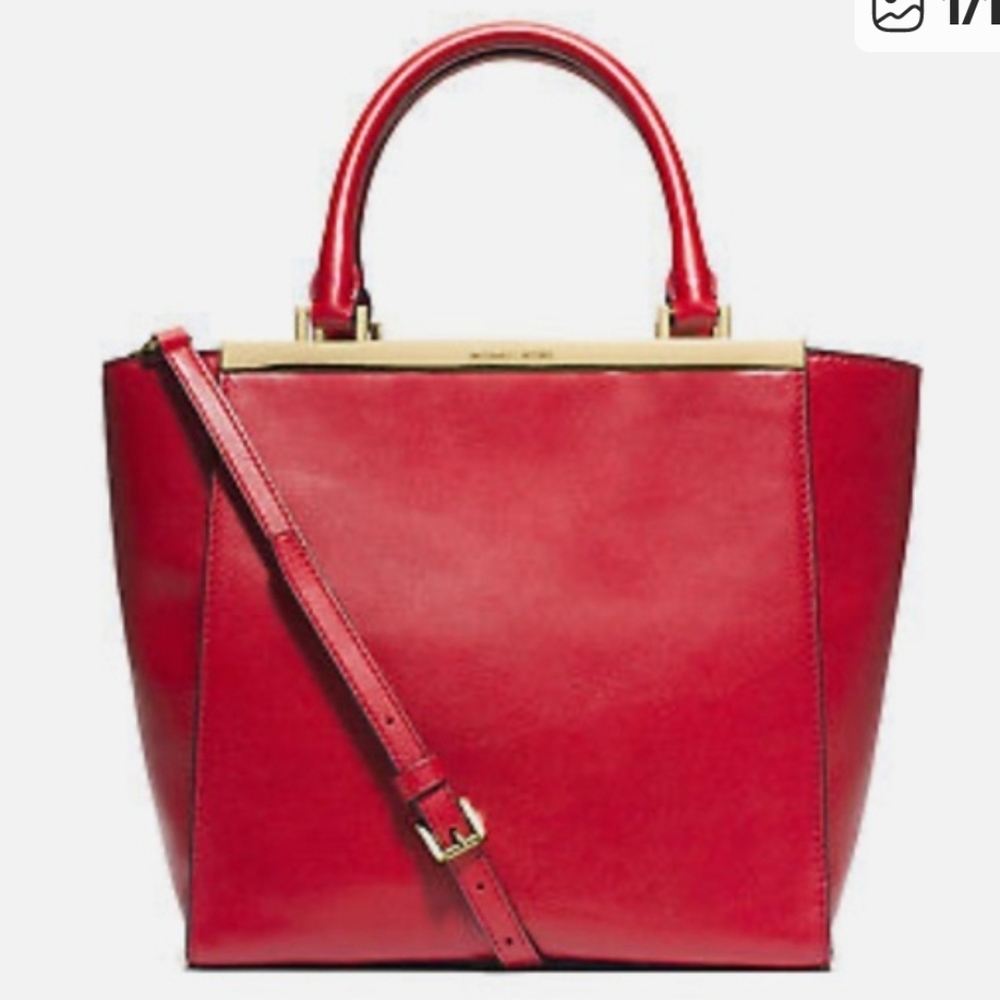 MICHAEL KORS LANA Elegant Red Handbag - Picture 2 of 10